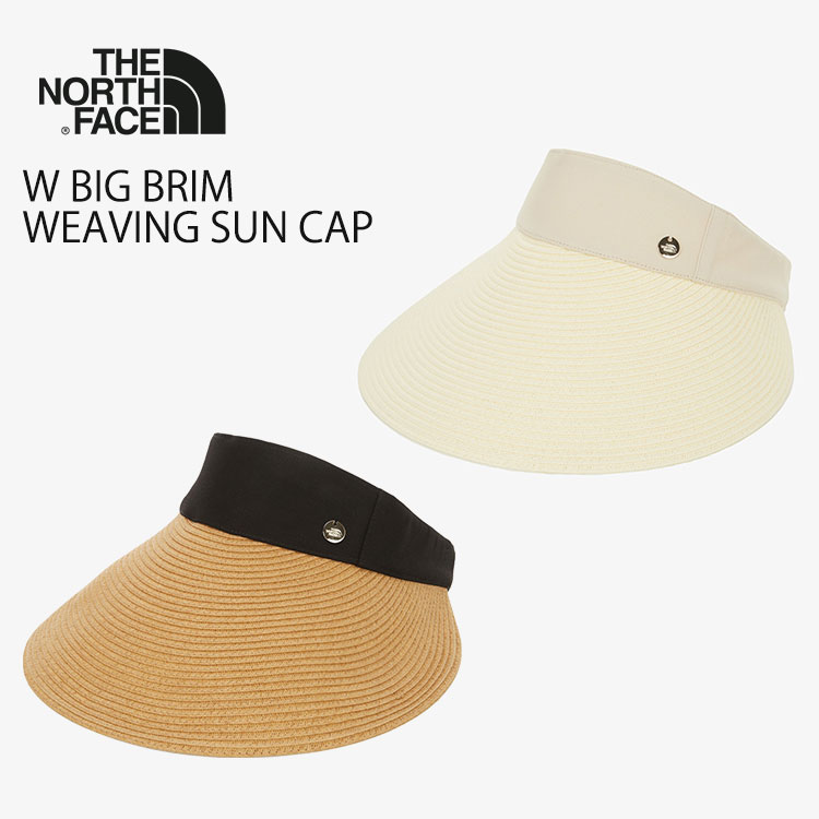 北の方人間の顔 サンバイザー レディース THE NORTH FACE W BIG BRIM WEAVING SUN CAP ウィメンズ ビッグ ブリム ウェービング サンキャップ LIGHT_BEIGE IVORY 象牙色 ともし火ベージュ NE3CR12A / NE3CR12B【中古】未当て嵌める品
