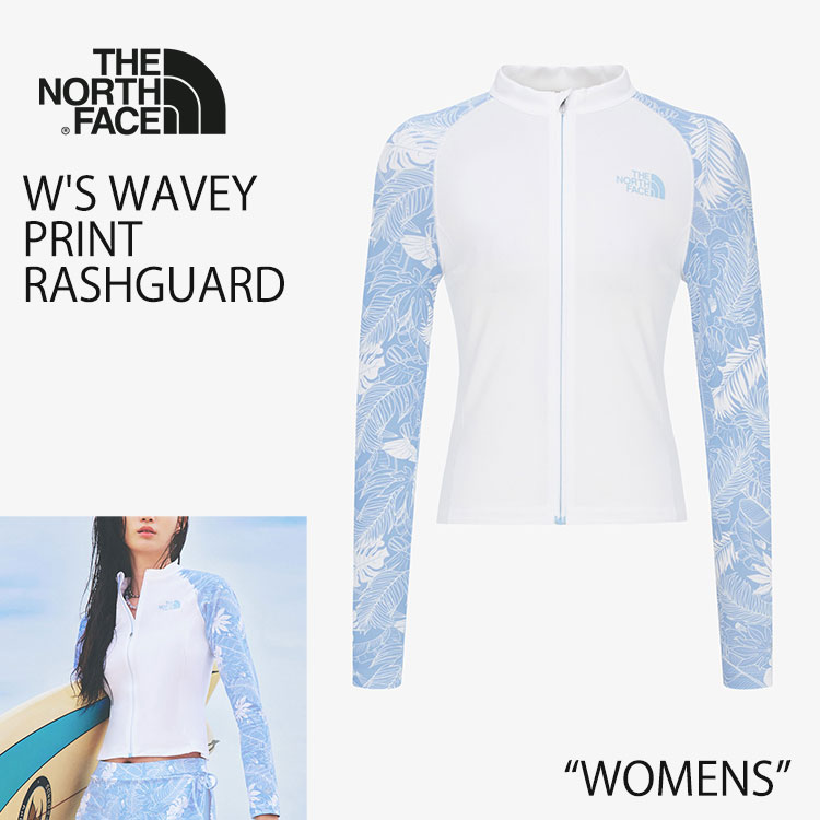 ノースフェイス ラッシュガード レディース THE NORTH FACE W'S WAVEY PRINT RASHGUARD ウィメンズ ウェービー プリント ラッシュガード ロングスリーブ ジップアップ 長袖 SKY_BLUE スカイブルー NJ5JR34A 女性用 ウェア【中古】未使用品|イイコレ!