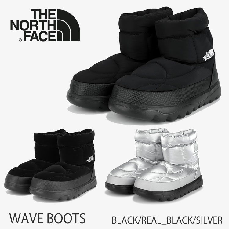 北の方人間の顔 ブーツ 落ち込む メンズ レディース ウィンターブーツ 防寒用シューズ MENS Womens THE NORTH FACE ブーツ 落ち込む WAVE BOOTS BLACK REAL_BLACK SILVER 黒いこと 本当の黒いこと しろがね色 NS87R72J NS87R72K NS87R72L【中古】未当て嵌める品
