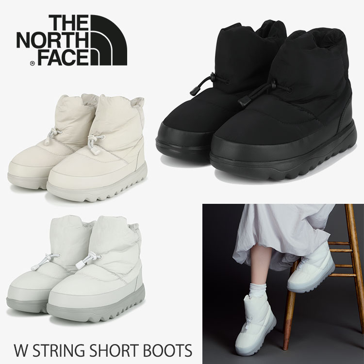 北の方人間の顔 ブーツ 落ち込む レディース 中綿 ウィンターブーツ 防寒用シューズ Womens THE NORTH FACE ブーツ 落ち込む W STRING SHORT BOOTS BLACK LIGHT_GRAY CREAM_BEIGE 黒いこと ベージュ赤銅色 うす暗い薄墨色 NS87R73J NS87R73K NS87R73L【中古】未当て嵌める品