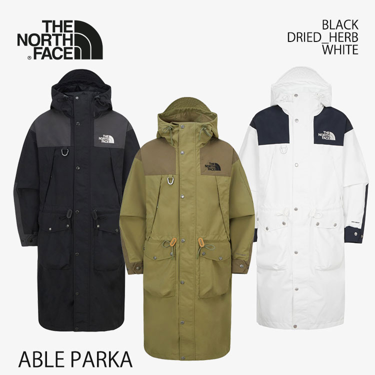 北の方人間の顔 モッズコート THE NORTH FACE モッズコート ABLE PARKA  RDS エイブルパーカ BLACK DRIED_HERB WHITE NC2HR56A / NC2HR56B / NC2HR56C 雨合羽・透湿・撥水動作 お召しもの【中古】未当て嵌める品 メンズファッション-コート・ジャケット