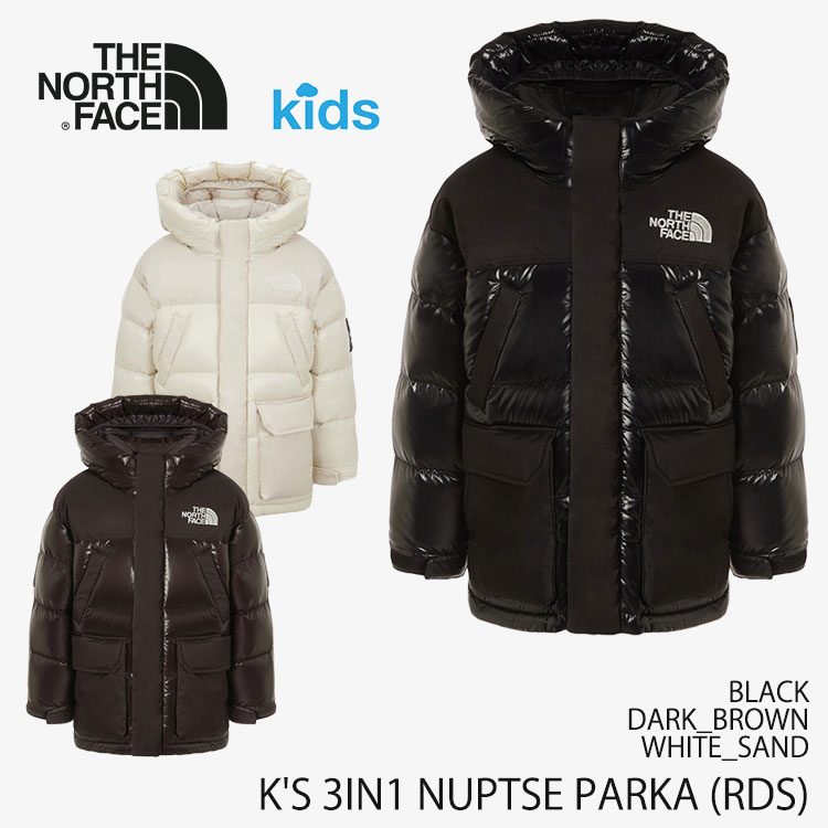 北の方人間の顔 落ちこむ キッズ THE NORTH FACE 落ちこむ パーカー キッズ K\u0027S 3IN1 NUPTSE PARKA (RDS) キッズ スリーインワン ヌプシ パーカー NJ1DR55S / NJ1DR55T / NJ1DR55U 御召しもの【中古】未当て嵌める品