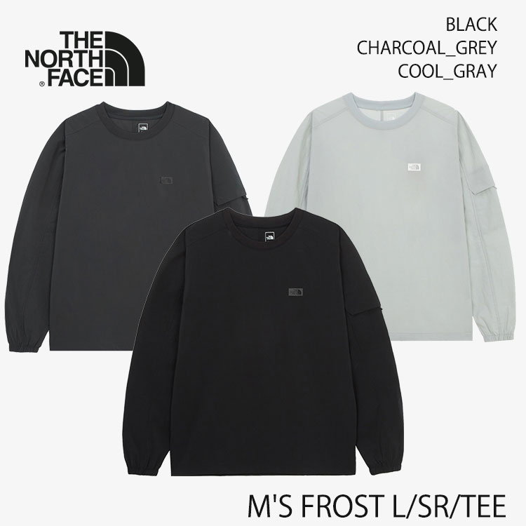 ノースフェイス ロンT THE NORTH FACE カットソー M'S FROST L/S R/TEE メンズ フロスト ロングスリーブ ラウンドTEE BLACK ブラック CHARCOAL_GREY チャコールグレー COOL_GRAY クールグレー NM5MR02A/B/C ウェア【中古】未使用品｜イイコレ！