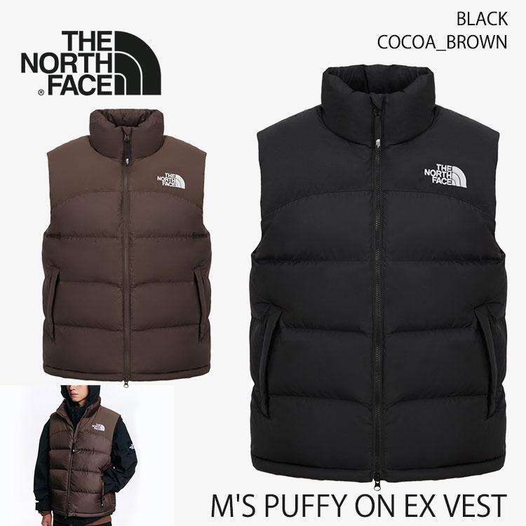 ノースフェイス ダウンベスト THE NORTH FACE ダウンベスト パディングベスト M'S PUFFY ON EX VEST メンズ パフィー オン EX ベスト メンズ レディース BLACK COCOA_BROWN ブラック ココアブラウン NV3NR53A NV3NR53Bウェア【中古】未使用品