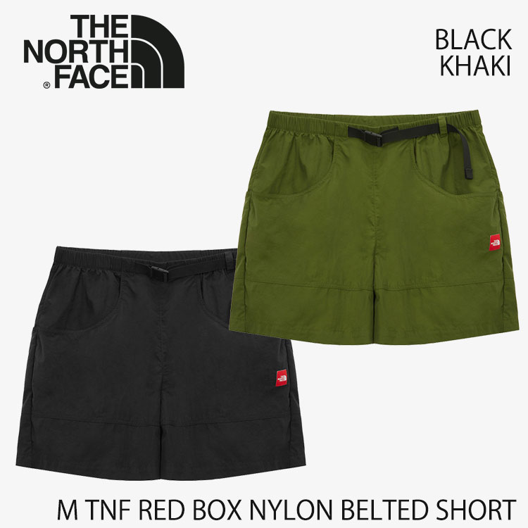 ノースフェイス パンツ メンズ THE NORTH FACE パンツ メンズ M TNF RED BOX NYLON BELTED SHORT メンズ TNF レッドボックス ナイロン ベルト ショーツ BLACK KHAKI NS6NS28A / NS6NS28B(セットアップ対応)【中古】未使用品