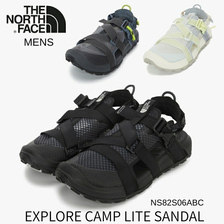 北の方人間の顔 サンダル THE NORTH FACE シューズ EXPLORE CAMP LITE SHANDAL エクスプローラー 難民キャンプ ともし火 スニーカーサンダル BLACK DARK BLUE LIME 黒いこと 靉靆たる薄墨色 菩提樹 NS82S06A / NS82S06B / NS82S06C【中古】未当てはめる品