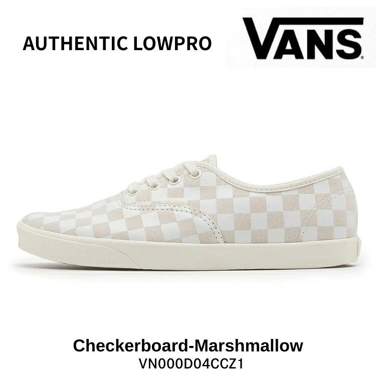 バンズ スニーカー VANS スニーカーAuthentic Lowpro (Checkerboard) Marshmallow VN000D04CCZ オーセンティック ロープロ チェッカーボード マシュマロ シューズ｜イイコレ！