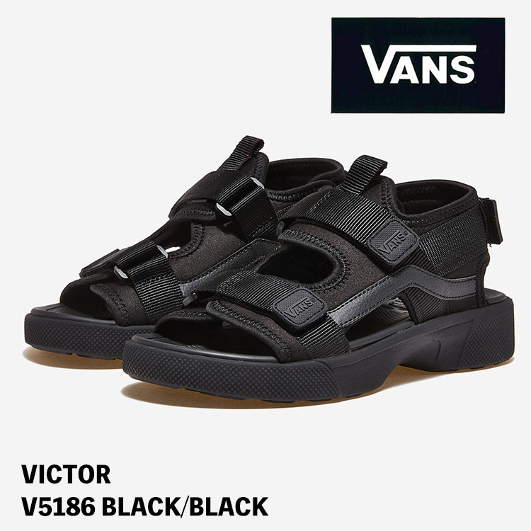 バンズ サンダル VANS 運動競技サンダル VICTOR(優勝者) V5186 BLACK/BLACK 黒いこと 黒いこと ヴァンズ シューズ ビーチサンダル-靴-メンズ靴