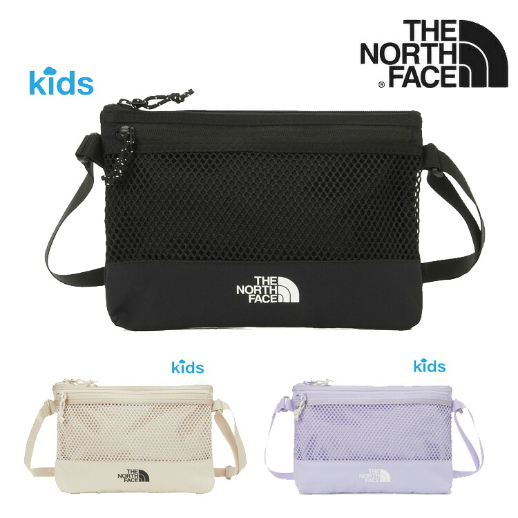 ノースフェイス バッグ THE NORTH FACE JR. LIGHT SLIM CROSS BAG ジュニア ライト スリム クロス バッグ BLACK ブラック CREAM_BEIGE クリームベージュ LAVENDER ラベンダー NN2PR02R/S/T バッグ【中古】未使用品