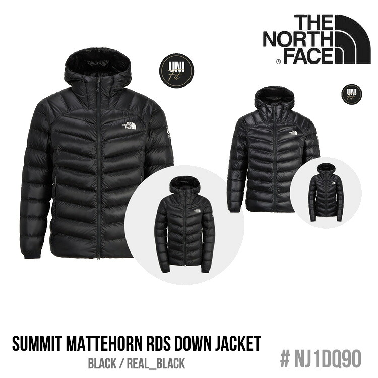 ノースフェイス ダウンジャケット THE NORTH FACE ダウンジャケット メンズ レディース SUMMIT MATTEHORN RDS DOWN JACKET サミット マッターホルン RDS ダウンジャケット BLACK ブラック REAL_BLACK リアルブラック NJ1DQ90A/C ウェア【中古】未使用品