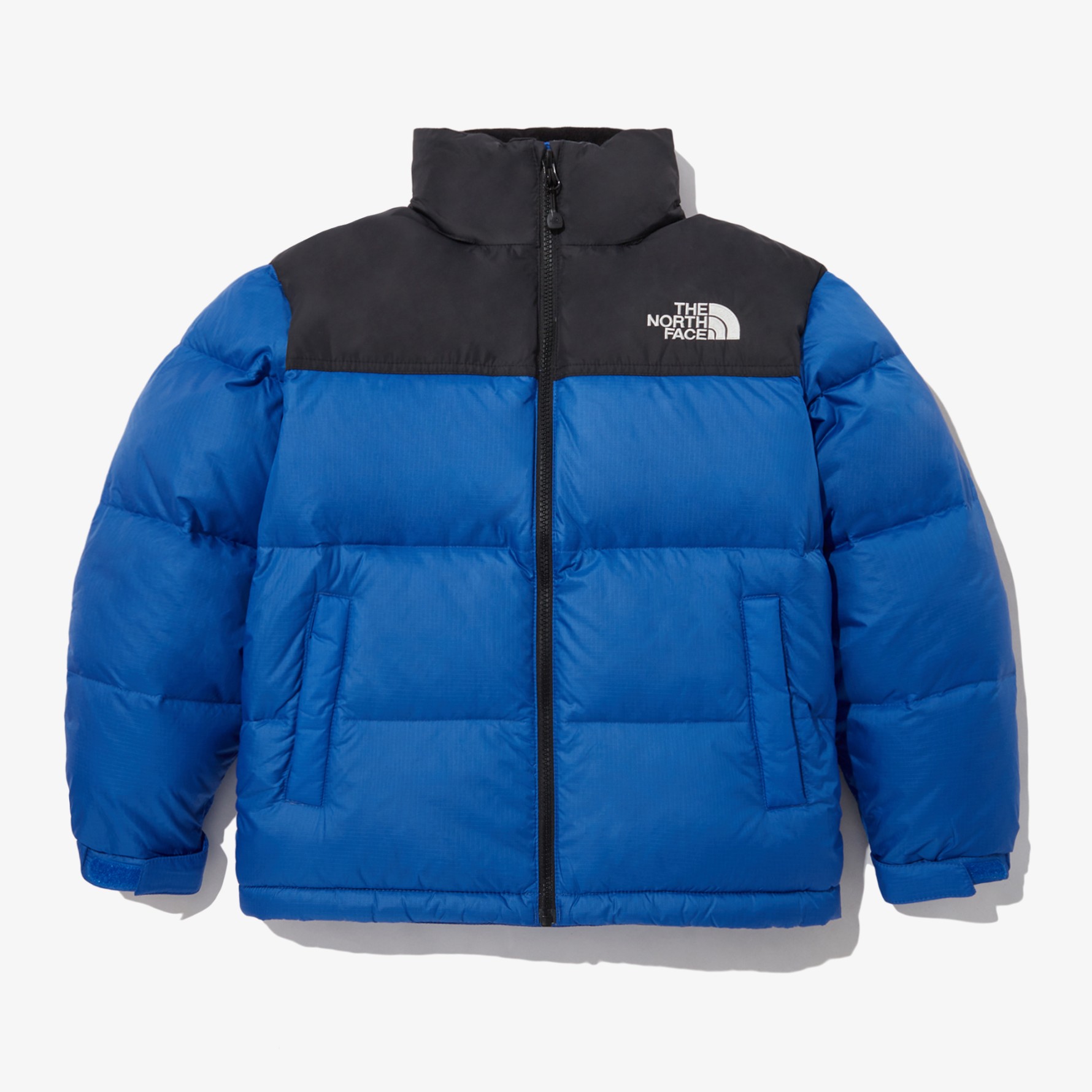 北の方人間の顔 落ちこむ THE NORTH FACE お坊っちゃん お嬢さん K\u0027S 1996 ECO NUPTSE DOWN JACKET キッズ 1996 エコ ヌプシ 落ちこむ上衣 ROYAL_BLUE ロイヤル青碧 SKY_BLUE 天の原青碧 NJ1DP53V/W【中古】未当て嵌める品