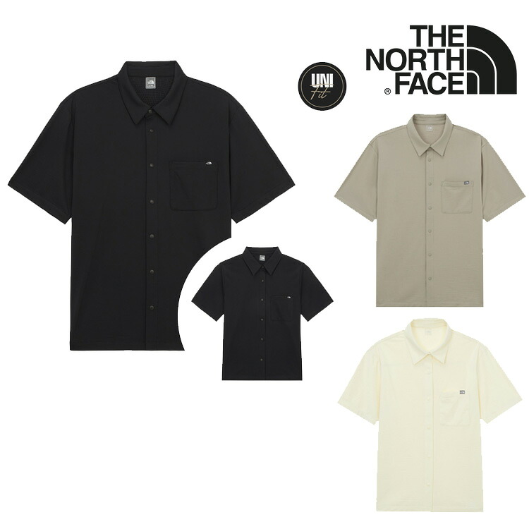 ノースフェイス 半袖シャツ THE NORTH FACE ANTRANI S/S SHIRTS アントラーニ ショートスリーブ シャツ メンズ レディース BLACK ブラック GRAYISH_BEIGE グレイッシュベージュ LEMON レモン NH8SR11A/B/C ウェア【中古】未使用品