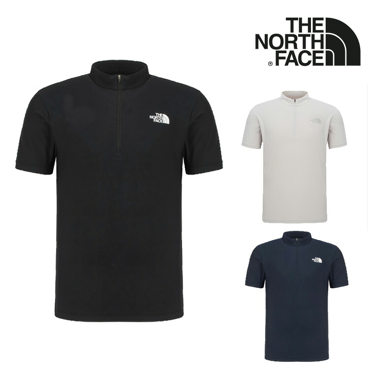 ノースフェイス Tシャツ THE NORTH FACE メンズ M'S ICEDAY S/S ZIP TEE アイスデー 半袖 ジップ Tシャツ BLACK ブラック NAVY ネイビー ICE_GRAY アイスグレー NT7KR00A/B/C ウェア【中古】未使用品