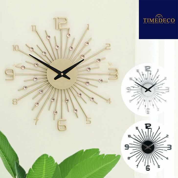 タイムデコ 掛け時計 TIMEDECO CRYSTAL WALL CLOCK クリスタル ウォールクロック GOLD SILVER RED BLACK ゴールド シルバー レッド ブラック 韓国インテリア 人気 おしゃれ 1972488 ACC
