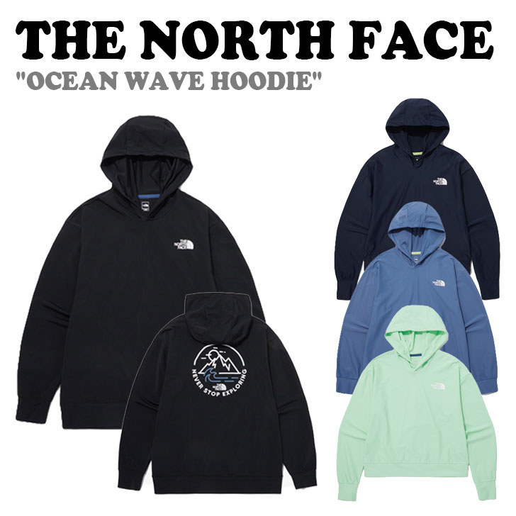 ノースフェイス ラッシュガード THE NORTH FACE メンズ レディース OCEAN WAVE HOODIE オーシャン ウェーブ フーディー BLACK ブラック NAVY ネイビー DUSK BLUE ダスクブルー MINT ミント NM5PP05A/B/C/D ウェア【中古】未使用品|イイコレ!