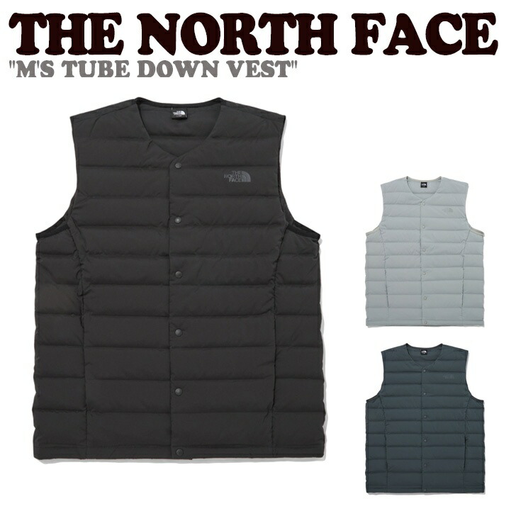 ノースフェイス 韓国 ベスト THE NORTH FACE メンズ レディース M'S TUBE DOWN VEST チューブ ダウンベスト BLACK ブラック GRAYISH KHAKI グレイッシュ カーキ DARK GREEN ダーク グリーン NV1DP72A/B/C ウェア【中古】未使用品 24,750円