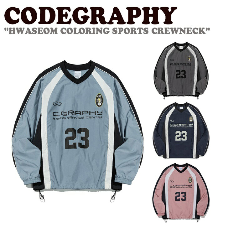コードグラフィー トップス 蹴球青写真 CODEGRAPHY メンズ レディース HWASEOM COLORING SPORTS CREWNECK 色合い輪っか 運動競技 労働者の一団のど首 SKY BLUE 天の原 青色 INDI PINK インディ サクラ色 NAVY 米国海軍 CHARCOAL 濃灰色 CBCFUWM151 お召しもの