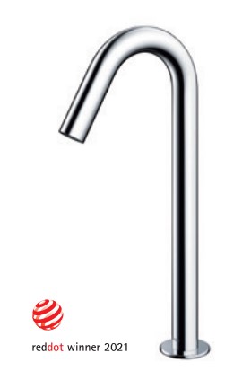 πTOTO 水栓金具【TLE26SL1W】(TLE03505JA+TLE26008J)アクアオート 台付自動水栓 Lサイズ コンテンポラリタイプ 発電タイプ 単水栓 (旧品番 TLE26503J)〔HC〕