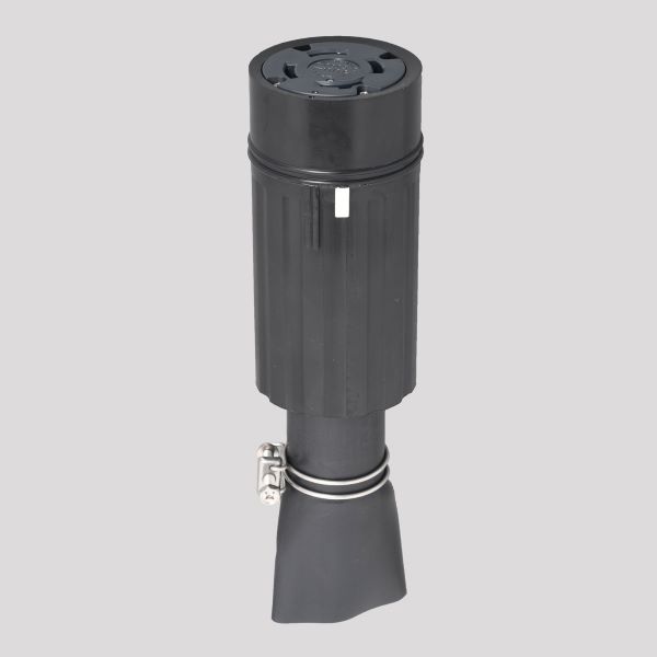 Яアメリカン電機 【41064RW】黒色 防水形コードコネクタボディ ゴムカバー 引掛形 100A 接地形3P 600V