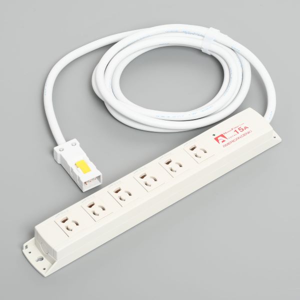 Яアメリカン電機 【KC1336NF】白色 マルチユースOAタップ 抜止形6ヶ口 コード3m ハーネスプラグ 125V ノイズフィルター/耐雷サージ機能付 受注生産 8,611円