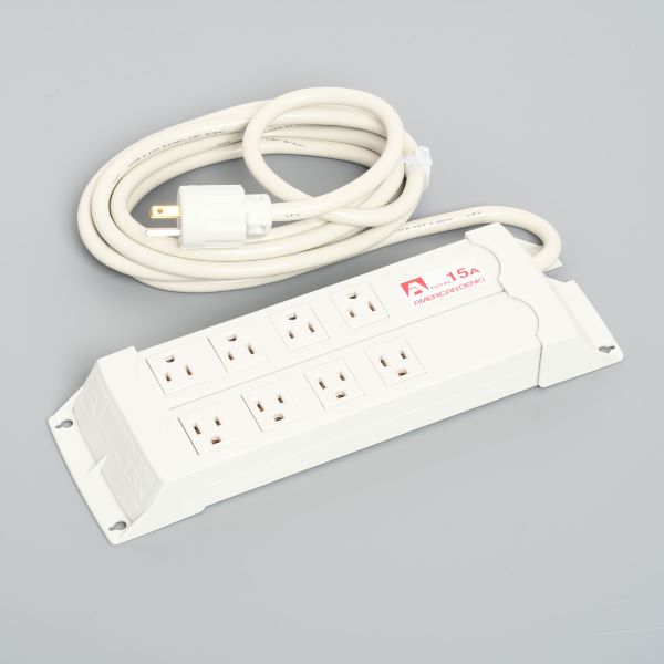 Яアメリカン電機 【KC1030H】白いこと パラタップ 平刃形8ヶ口 吊りひも3m 平刃形繋ぎ 125V