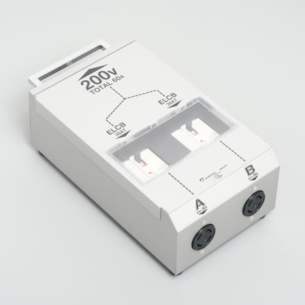 Яアメリカン電機 【HB4323】銀色 移動用分岐ボックス (漏電ブレーカ付) 引掛形 接地形3P 60A 250V (30A出力)|あいあいショップさくら