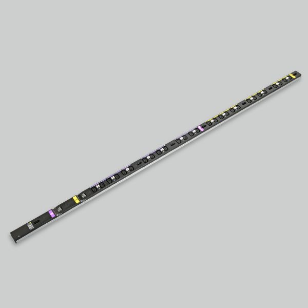 ▲Яアメリカン電機 【HA9286LS】黒色 0Uコンセントバー 30A入力 IEC C-13×28ヶ口 スリムタイプ 20Aサーキットプロテクター付 受注生産