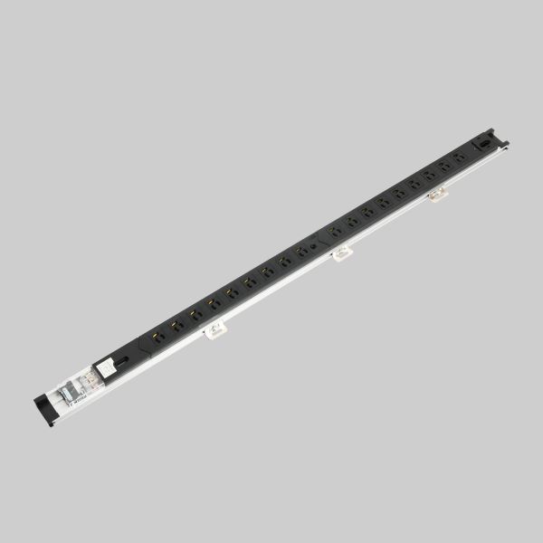 ▲Яアメリカン電機 【HA7180】黒色 0Uコンセントバー 20A入力 抜止形18ヶ口 スライドレールタイプ 受注生産