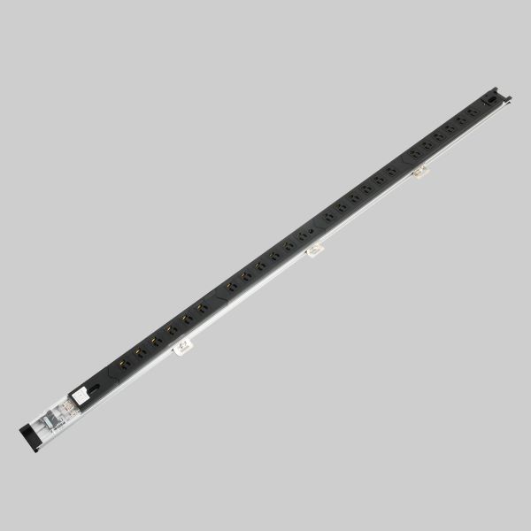 ▲Яアメリカン電機 【HA7240】黒色 0Uコンセントバー 20A入力 抜止形24ヶ口 スライドレールタイプ 受注生産