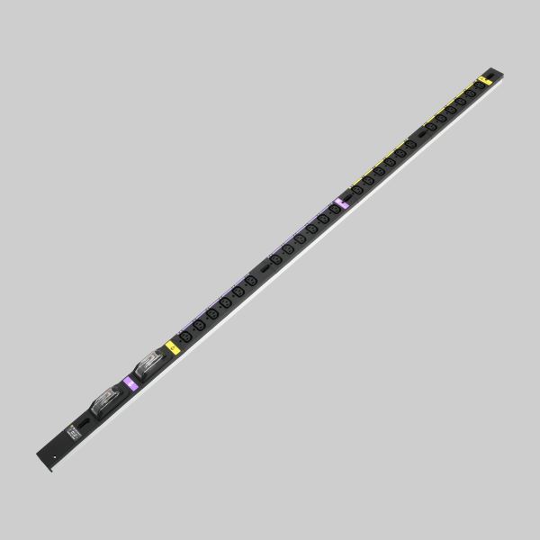 ▲Яアメリカン電機 【HA9242S】黒色 0Uコンセントバー 30A入力 IEC C-13×24ヶ口 スリムタイプ 20A安全ブレーカ付 受注生産