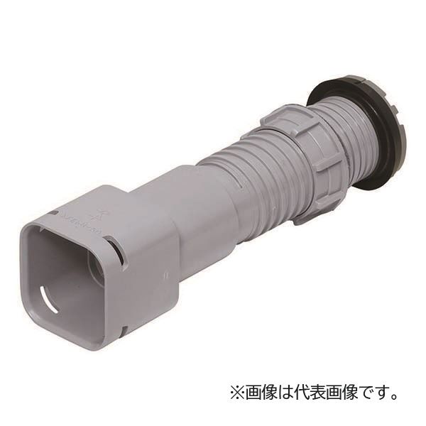 未来工業 【KFEKH-130P】黒 カクフレキ用 ハンドホール用コネクタ 防水パッキン付 サイズ130 水膨潤不織布付