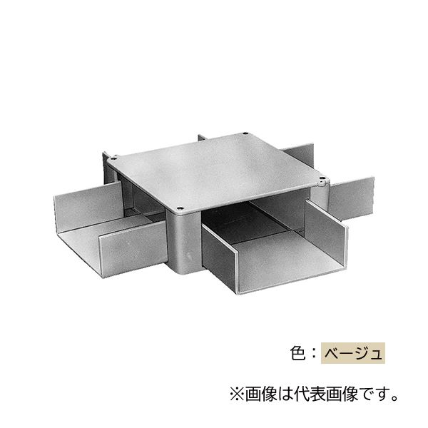 未来工業 【PDB-10104J】ベージュ プラスチックダクト用 分岐ボックス 4方出 1010型(接着タイプ) プラスチック製 受注生産