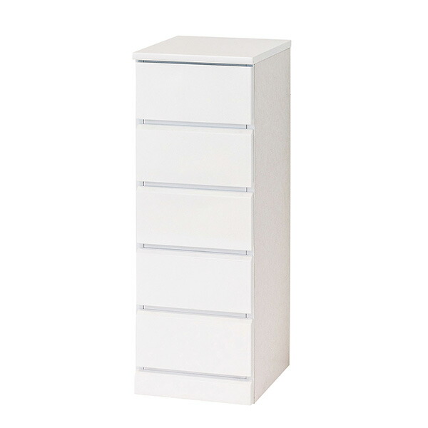 ●⊥クロシオ 【23697】(4954877236979) シャイン スリムチェスト5段 完成品