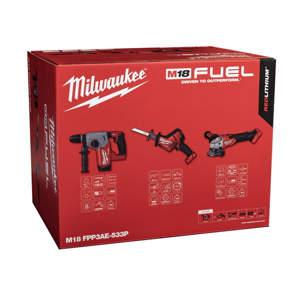 ▲●u.ミルウォーキー/Milwaukee 【M18FPP3AE-533PJP】M18 FUEL パワーパック