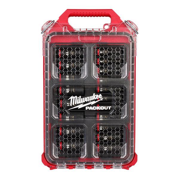 ▲●u.ミルウォーキー/Milwaukee 【49-66-6801】SHOCKWAVE IMPACT DUTY ディープインパクトソケット 3/8インチ(9.5mm)角 19PCS PACKOUTセット|あいあいショップさくら