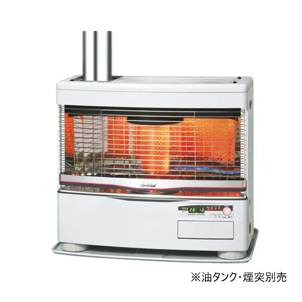 ●トヨトミ 暖房機器【HR-V6524(W)】ホワイト 煙突式ストーブ HRシリーズ バックアップ機能 セーブ運転 油タンク・煙突別売〔▽〕