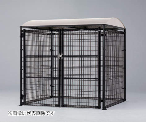 ●u.四国化成建材【GSM10-MGA1010BR】ブラウン ゴミストッカー LMF10型 開き戸式 メッシュ屋根 基本セット アンカー式 受注生産