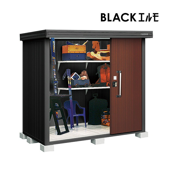 ●u.ヨド屋根裏部屋/ヨドコウ 【LMDU-2211-BK CW】黒茶木材 ブラックエルモ 中・大型屋根裏部屋 豪雪型 2連片引き戸 間口2m22cm×奥ふかさ1m17糎 受注約2週