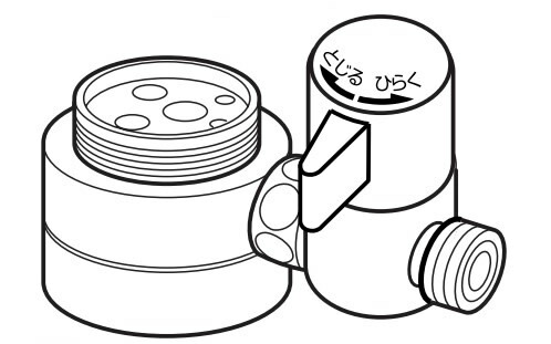 ナニワ製作所 【NSP-SKG7】浄水器・食器洗い乾燥機用分岐水栓 シングル分岐 (旧品番 NSJ-SKG7)〔▽〕