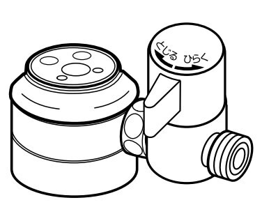 ナニワ製作所 【NSP-SED7】浄水器・食器洗い乾燥機用分岐水栓 シングル分岐 (旧品番 NSJ-SED7)〔▽〕