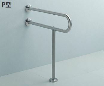 TOTO【T113BP21】表立った用手摺り ステンレス鋼印字機(φ34) P型手摺り(腰かけ便腕っこき) L:550粍 受注約2週〔HB〕 花・ガーデン・DIY-手すり