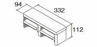 Юパナソニック アクセサリー【XGHA780SV】シルバー 樹脂製棚付き2連ペーパーホルダー ワンハンドカット機能