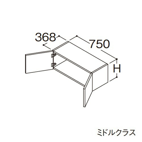 ●TOTO 【LWFB075CNA1】リモデル用ウォール収納家具 真っただ中位置付け オクターブ 2枚扉 高さ300粍 間口750粍 受注約1週〔GA〕 洗面用設備-木材・建築資材・設備