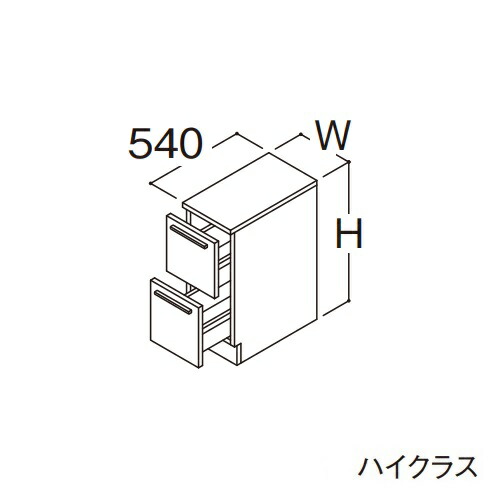 ###TOTO フロアキャビネット ハイクラス オクターブ カウンター高さ850mm(台輪仕様) 間口300mm 受注約1週