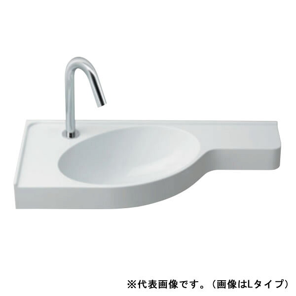 ●TOTO 【MLRB32BBR#NW1】ホワイト 洗面器本体のみ カウンター一体形コーナー洗面器 Rタイプ オーバーフローなし〔FA〕