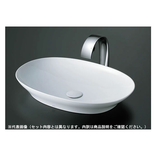 ●TOTO 書き割り品番【LS902#NW1+TLE24SM1A】カウンタ式洗面器 ベッセル式 白いこと 台付自動小銃水栓(単水栓・AC100V) アクアオート 壁水抜き金具(P落とし穴)
