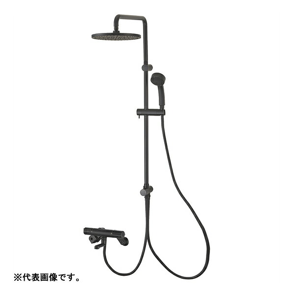 ●三栄水栓/SANEI 水栓金具【SK18C-2S3-MDP】サーモシャワー混合栓 URBANTOWER マットブラック 受注生産〔FA〕