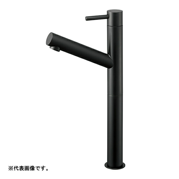 ∠三栄水栓/SANEI 水栓金具【Y5075H-2T-MDP】立水栓 マットブラック column 受注生産〔GA〕