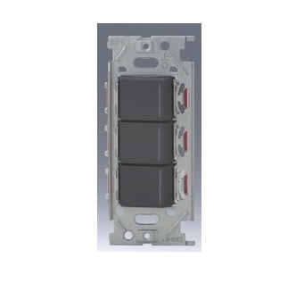 β神保電器 配線器具【NKRW3002SB】NKシリーズ 埋込リモコンスイッチセット トリプル ソフトブラック 受注生産