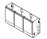 ●♪パーパス 給湯器 部材【MDK-SC31-50】片側3台用配管カバー
